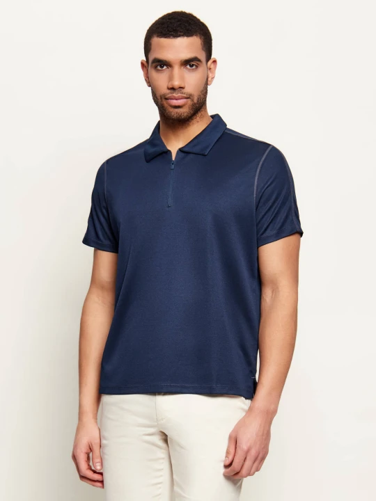 Zdjęcie produktu Calvin Klein Polo | Slim Fit | stretch mesh granatowy