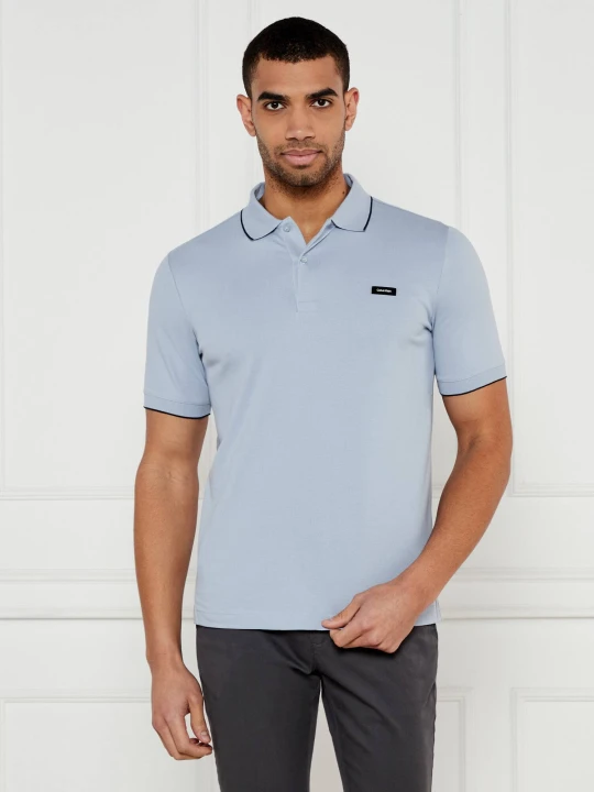 Zdjęcie produktu Calvin Klein Polo | Slim Fit | stretch pique błękitny