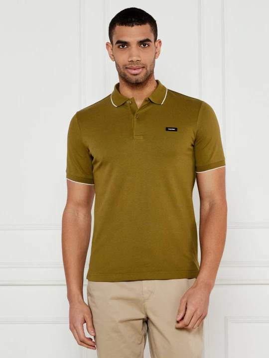 Zdjęcie produktu Calvin Klein Polo | Slim Fit | stretch pique oliwkowy