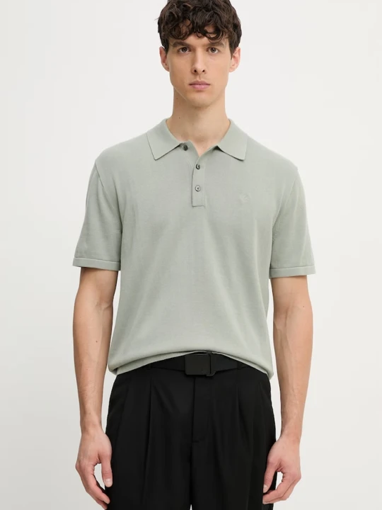 Zdjęcie produktu Calvin Klein polo swetrowe męskie bawełniane zielony
