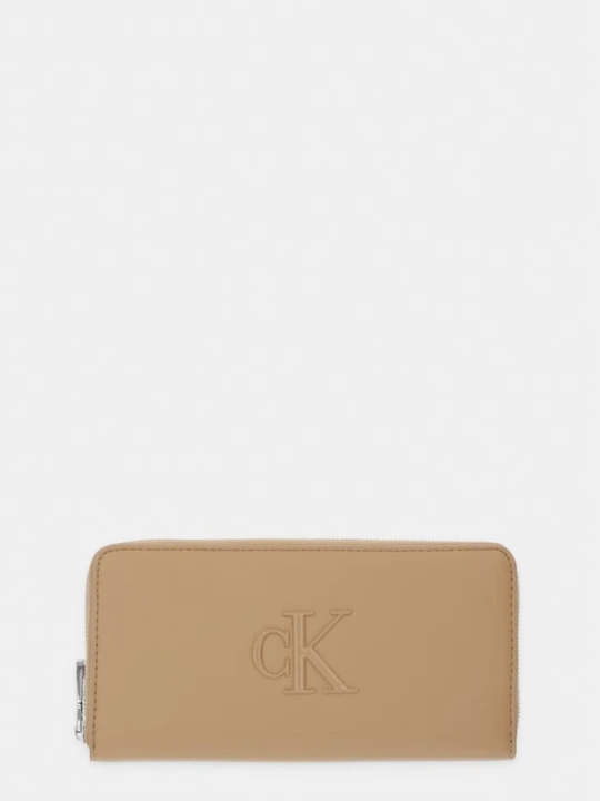 Zdjęcie produktu Calvin Klein portfel damski z imitacji skóry beżowy