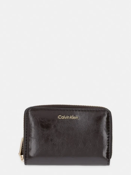 Zdjęcie produktu Calvin Klein portfel damski z imitacji skóry brązowy