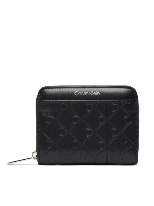 Zdjęcie produktu Calvin Klein Portfel Emblem Aop Embossed Zip Around LV04F1081G Czarny