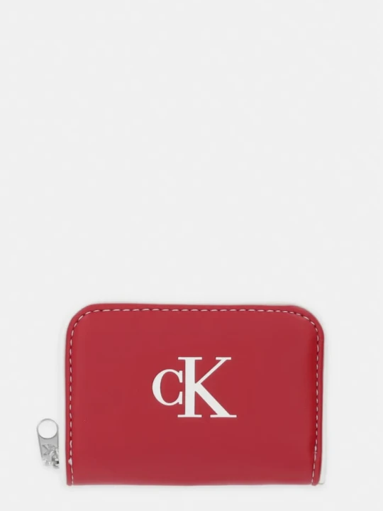 Zdjęcie produktu Calvin Klein portfel RFID damski z imitacji skóry czerwony