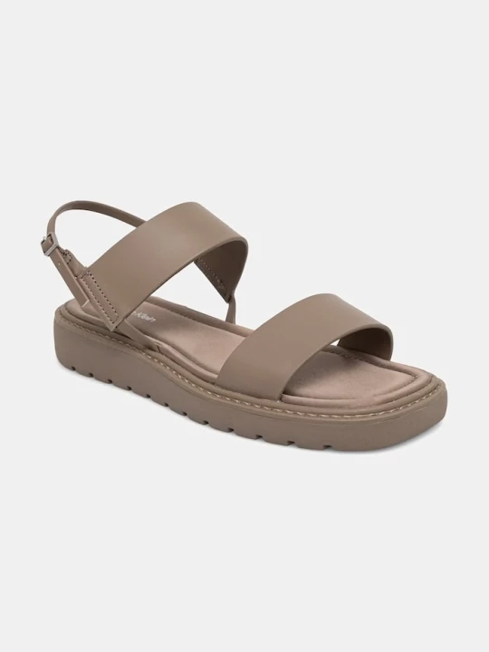 Zdjęcie produktu Calvin Klein sandały damskie SQ MOLDED SANDAL SLIN LTH brązowy