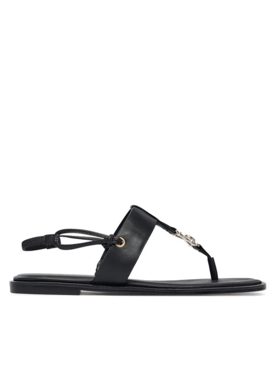 Zdjęcie produktu Calvin Klein Sandały Round Flat Sndl Thong Lth Hdw HW0HW02926 Czarny