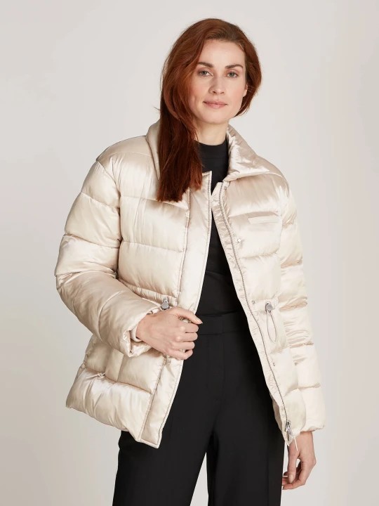 Zdjęcie produktu Calvin Klein Satynowa kurtka | Regular Fit beżowy