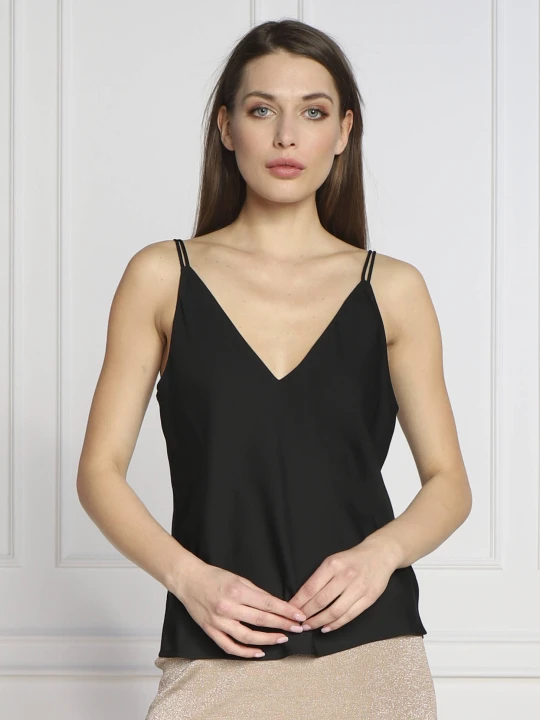 Zdjęcie produktu Calvin Klein Satynowy top | Regular Fit czarny