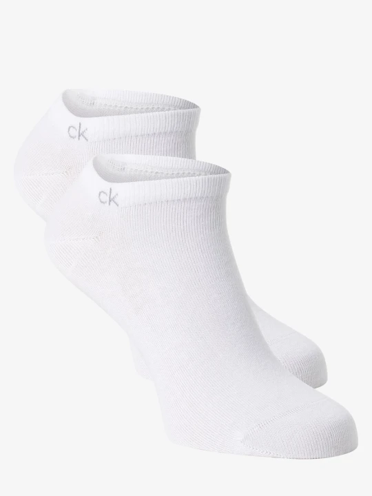 Zdjęcie produktu Calvin Klein skarpety do obuwia sportowego pakowane po 2 szt. Kobiety Bawełna biały, ONE SIZE
