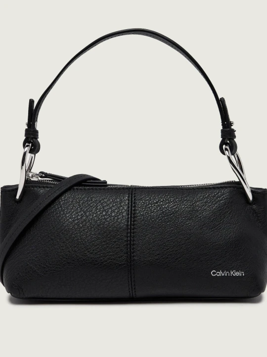Zdjęcie produktu Calvin Klein Skórzana torebka na ramię czarny