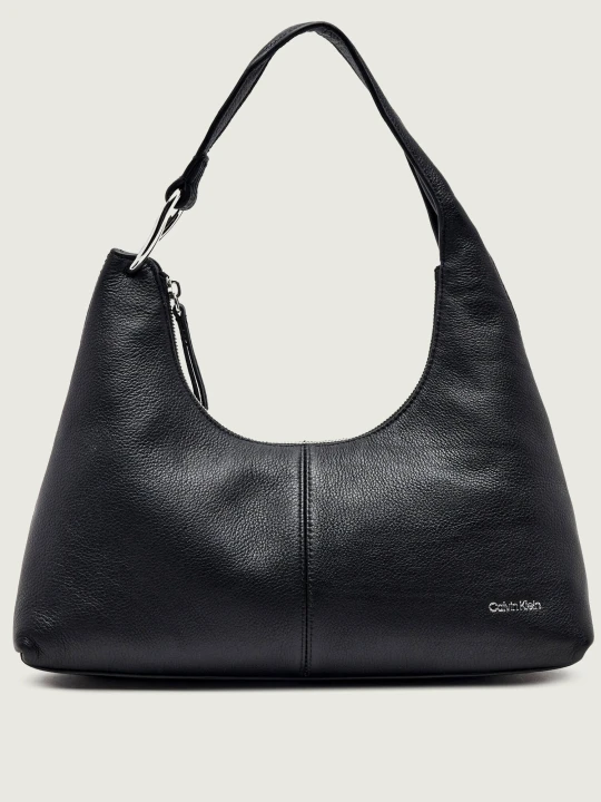 Zdjęcie produktu Calvin Klein Skórzana torebka na ramię czarny