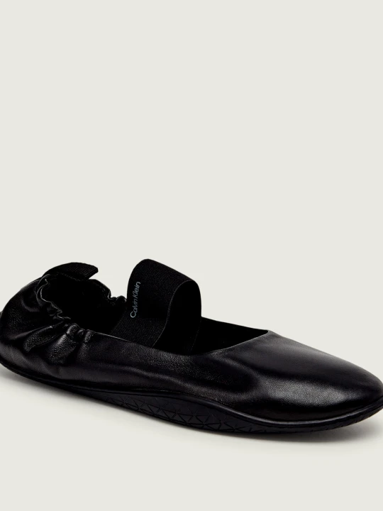 Zdjęcie produktu Calvin Klein Skórzane baleriny Ballet Mary Jane czarny