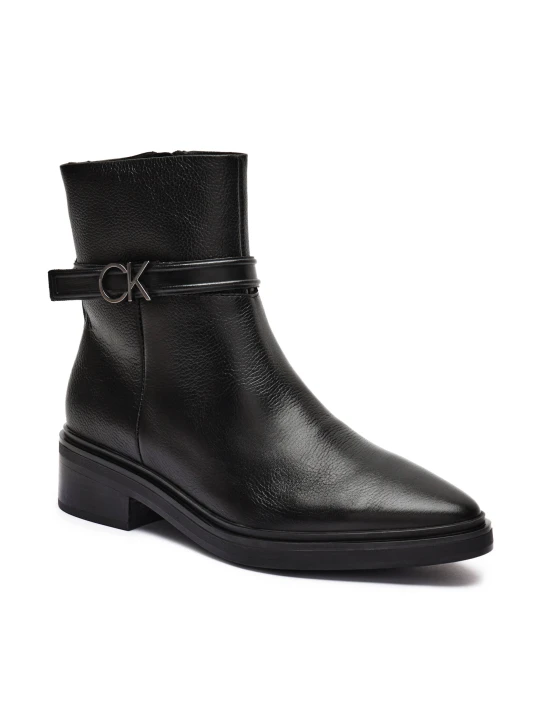 Zdjęcie produktu Calvin Klein Skórzane botki czarny