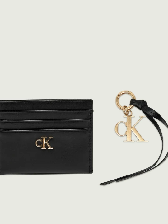 Zdjęcie produktu Calvin Klein Skórzane etui na karty + brelok czarny