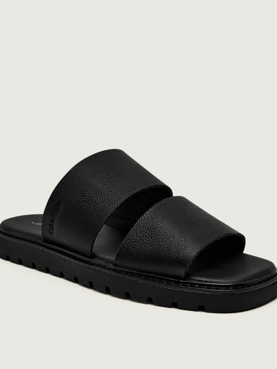 Zdjęcie produktu Calvin Klein Skórzane klapki SQ MOLDED DB czarny