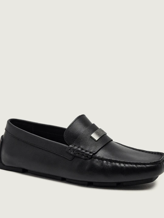 Zdjęcie produktu Calvin Klein Skórzane mokasyny Driver czarny