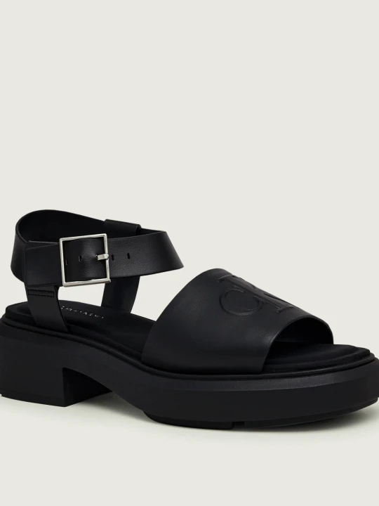 Zdjęcie produktu Calvin Klein Skórzane sandały czarny