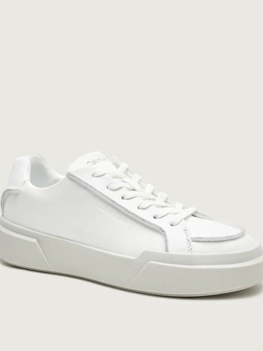 Zdjęcie produktu Calvin Klein Skórzane sneakersy biały