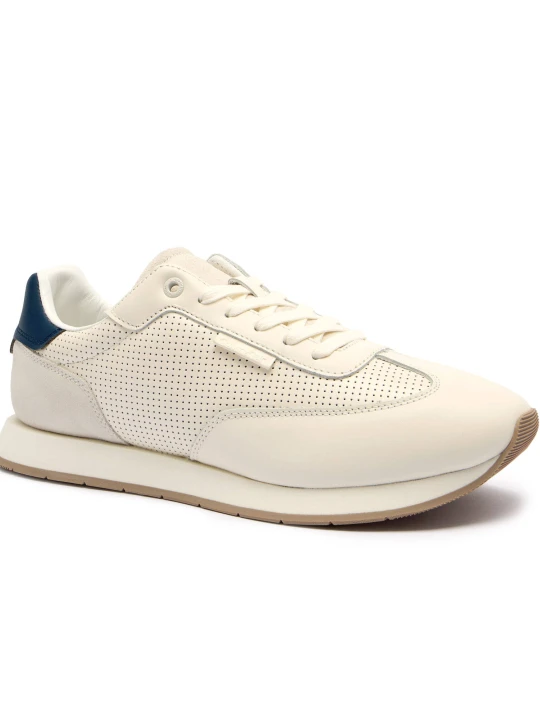 Zdjęcie produktu Calvin Klein Skórzane sneakersy kremowy