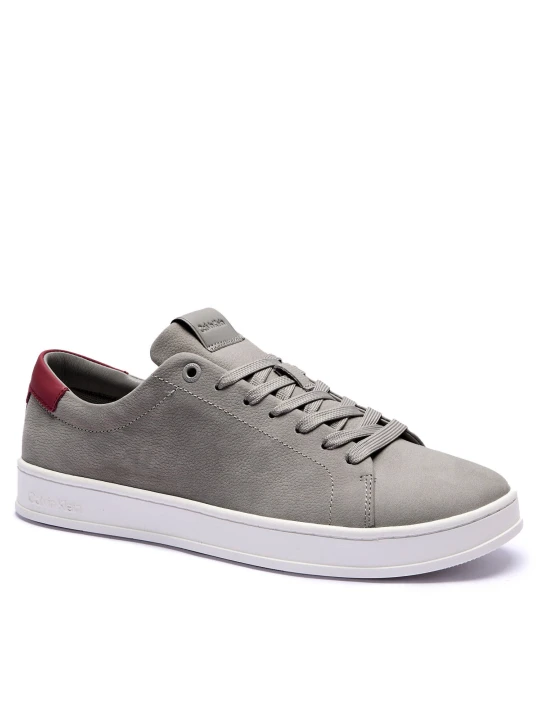 Zdjęcie produktu Calvin Klein Skórzane sneakersy szary
