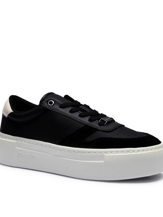 Zdjęcie produktu Calvin Klein Skórzane sneakersy | zamsz czarny