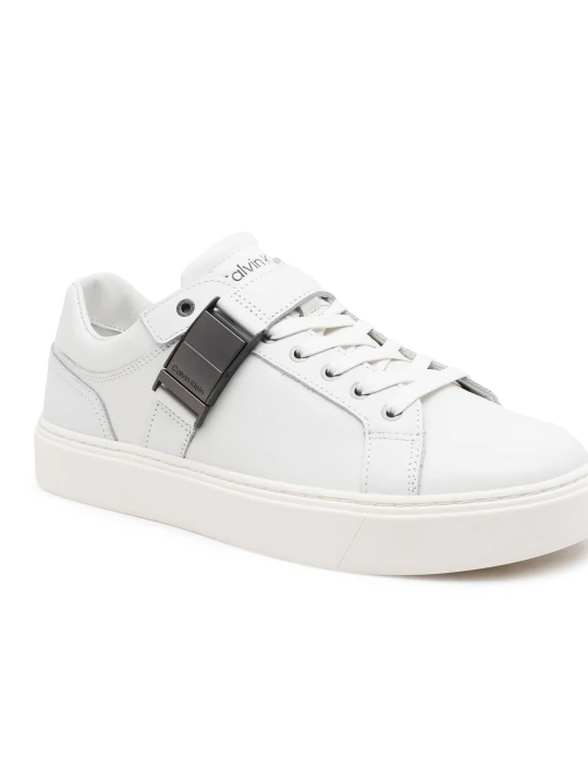 Zdjęcie produktu Calvin Klein Skórzane sneakersy biały