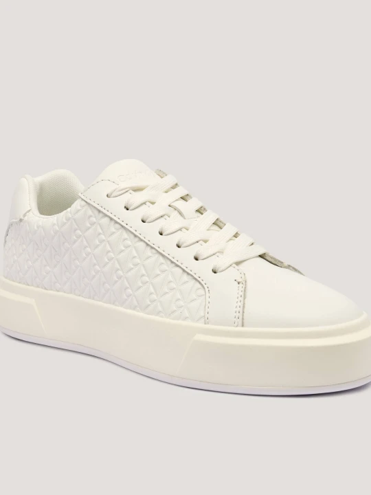 Zdjęcie produktu Calvin Klein Skórzane sneakersy Basket biały