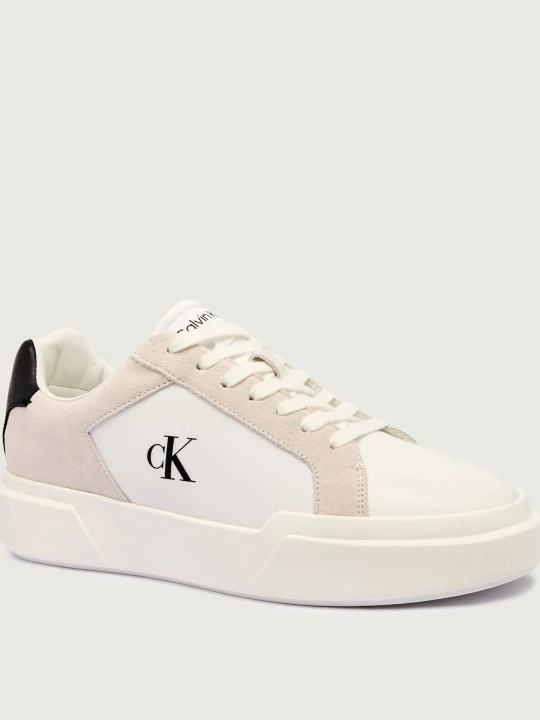 Zdjęcie produktu Calvin Klein Skórzane sneakersy CHUNKY biały
