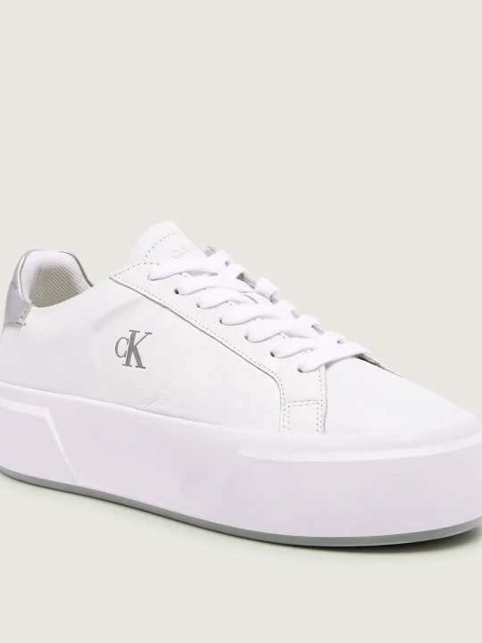 Zdjęcie produktu Calvin Klein Skórzane sneakersy FLATFORM biały