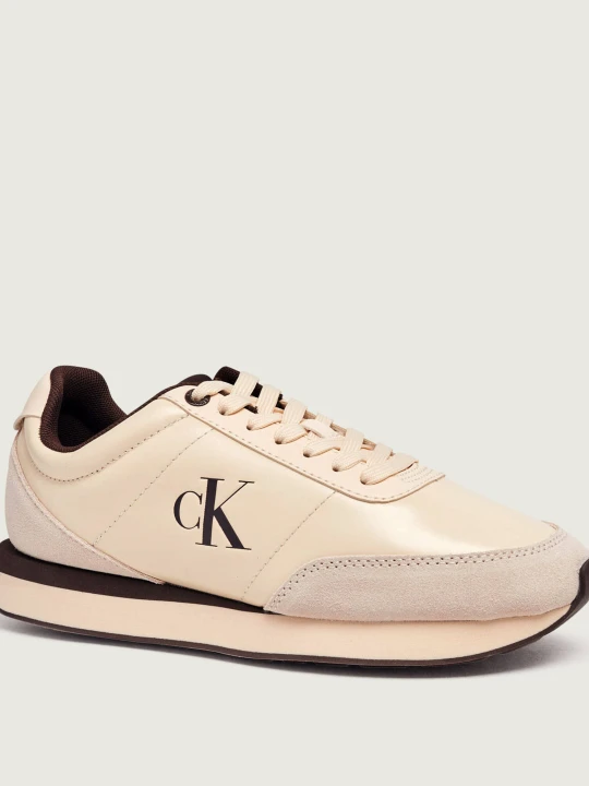 Zdjęcie produktu Calvin Klein Skórzane sneakersy | zamsz beżowy