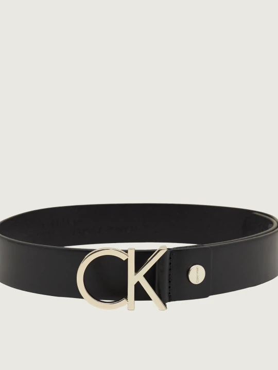 Zdjęcie produktu Calvin Klein Skórzany pasek Logo czarny
