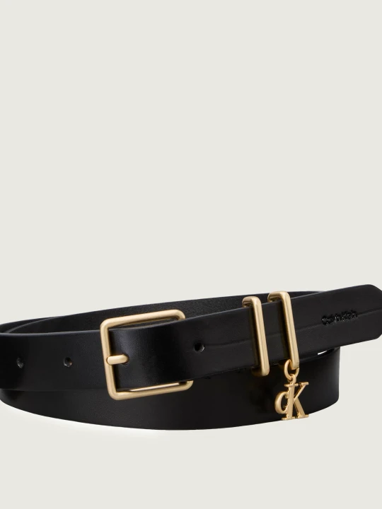 Zdjęcie produktu Calvin Klein Skórzany pasek MONOGRAM CHARM czarny