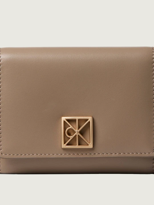 Zdjęcie produktu Calvin Klein Skórzany portfel beżowy