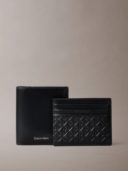 Zdjęcie produktu Calvin Klein Skórzany portfel + etui na karty czarny