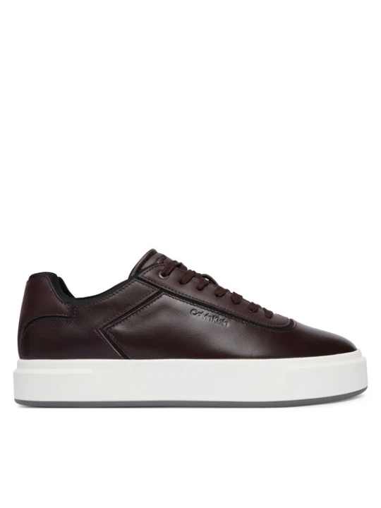 Zdjęcie produktu Calvin Klein Sneakersy Basket Cups Oxf Lth-Neo HM0HM02204 Brązowy ciemny