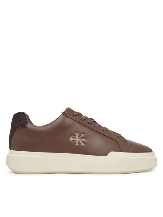 Zdjęcie produktu Calvin Klein Sneakersy Chunky Cupsole Laceup Croc Bt HM0HM02298 Brązowy ciemny