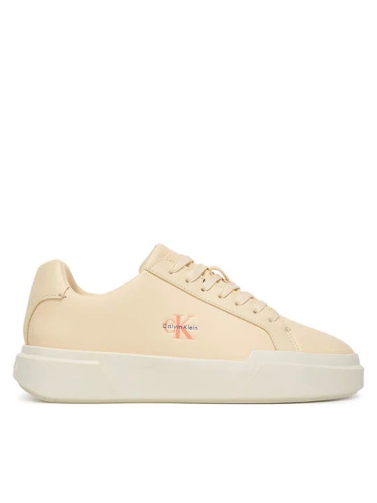 Zdjęcie produktu Calvin Klein Sneakersy Chunky Cupsole Laceup Lth Ml YW0YW01947 Kremowy