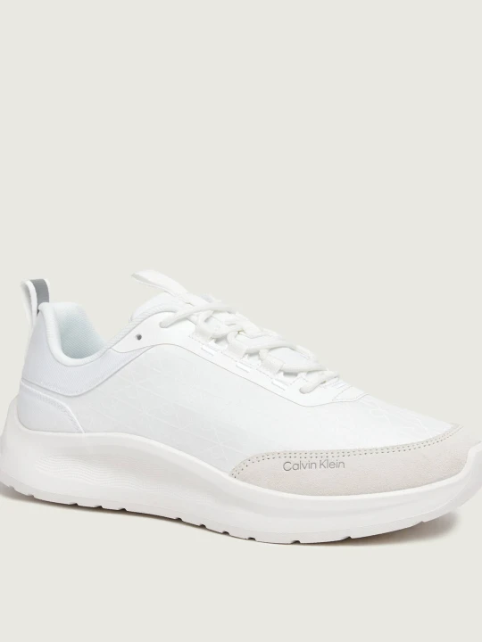 Zdjęcie produktu Calvin Klein Sneakersy RUNN LACEUP AOP | zamsz biały