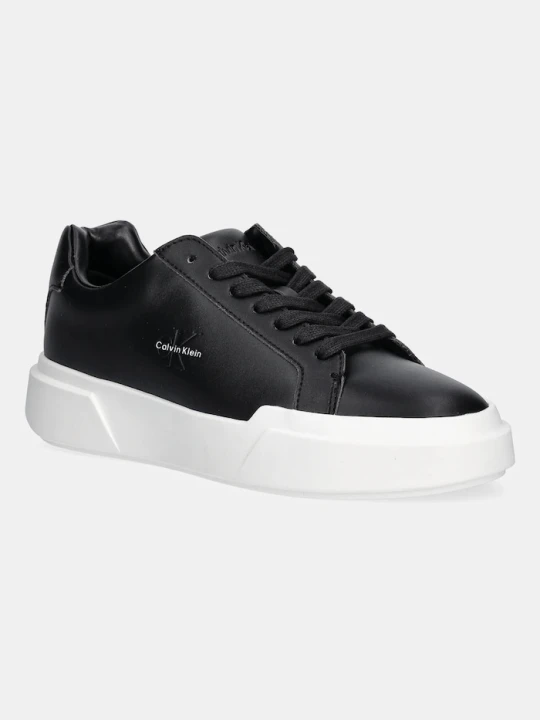 Zdjęcie produktu Calvin Klein sneakersy skórzane CHUNKY CUPSOLE LACEUP LTH czarny