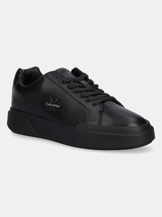 Zdjęcie produktu Calvin Klein sneakersy skórzane CHUNKY CUPSOLE LACEUP LTH czarny