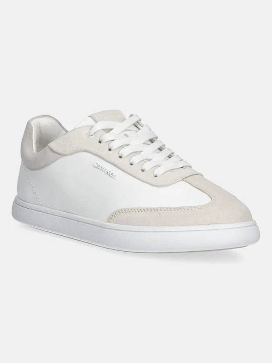 Zdjęcie produktu Calvin Klein sneakersy skórzane CUPSOLE LACE UP - LTH SUE MIX biały