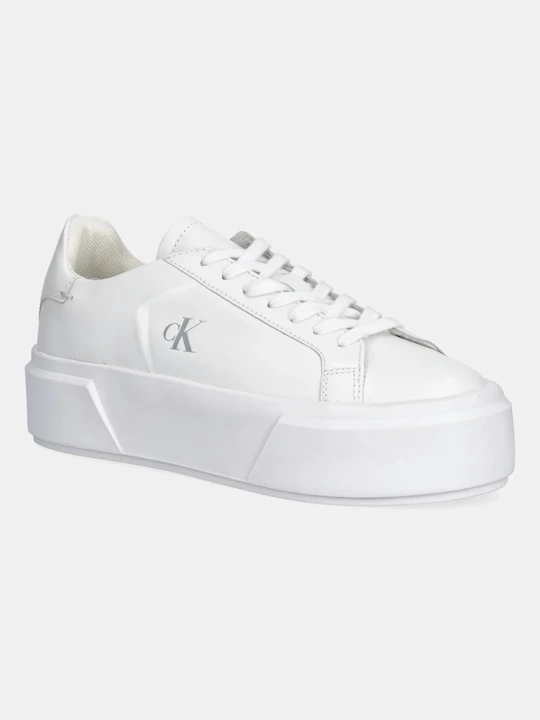 Zdjęcie produktu Calvin Klein sneakersy skórzane FLATFORM LACE UP LTH MG biały