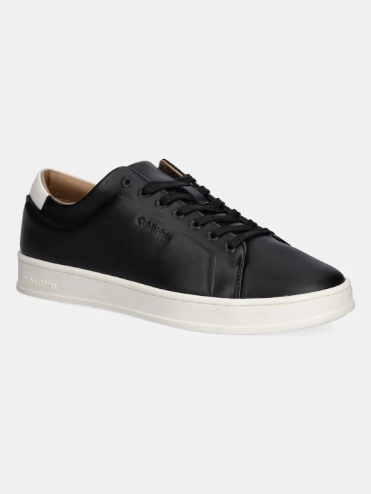 Zdjęcie produktu Calvin Klein sneakersy skórzane PURE LOW LACEUP CUPSOLE HF LTH czarny