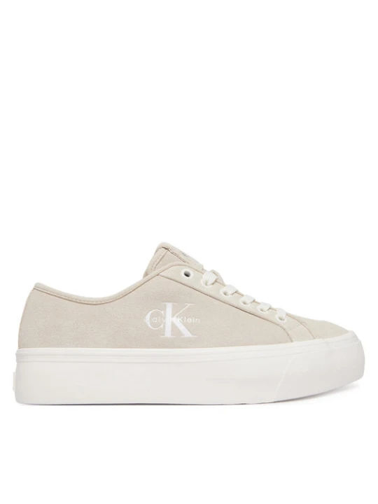 Zdjęcie produktu Calvin Klein Sneakersy Vulc Flatf Laceup Suede HW0HW03088 Beżowy