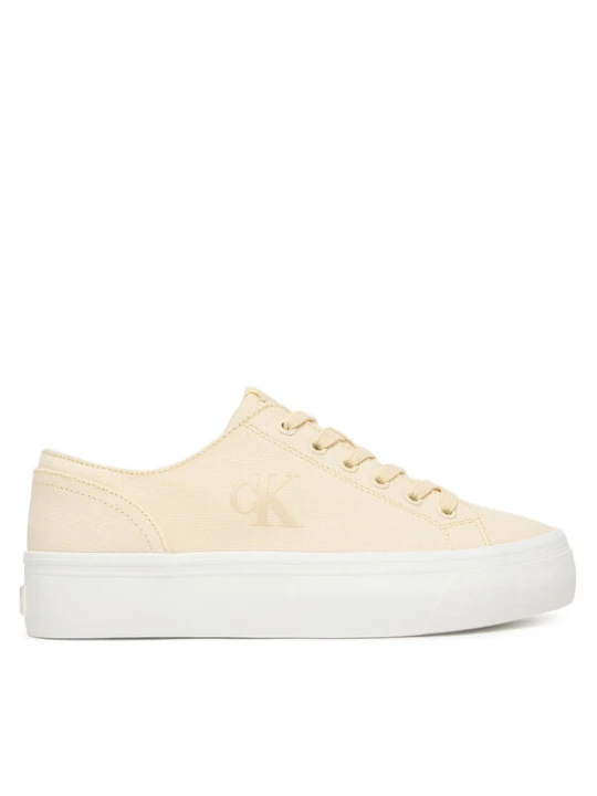 Zdjęcie produktu Calvin Klein Sneakersy Vulc Flatform Low Canvas Mg YW0YW01763 Écru Kremowy