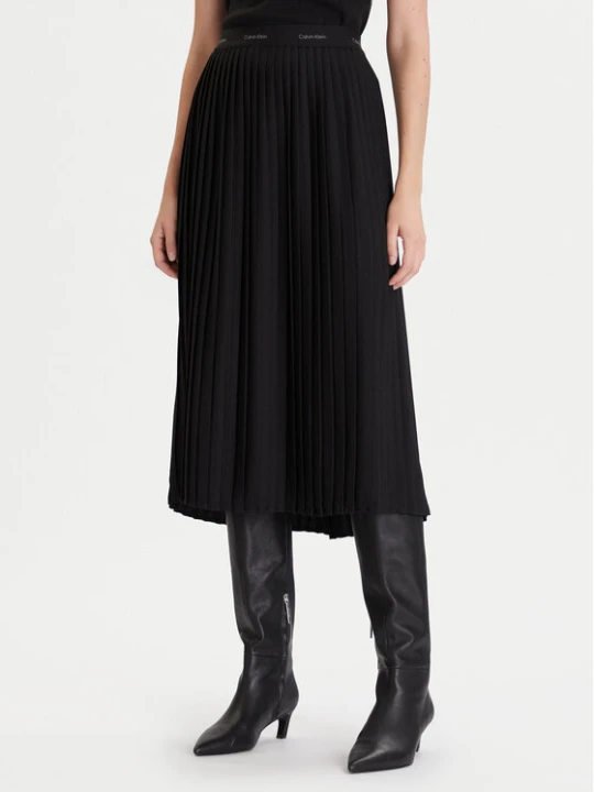 Zdjęcie produktu Calvin Klein Spódnica plisowana LV044D632G Czarny Regular Fit