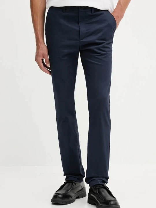 Zdjęcie produktu Calvin Klein spodnie chinos męskie bawełniane z elastanem granatowy