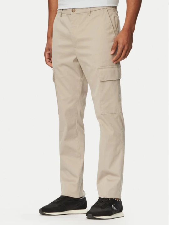 Zdjęcie produktu Calvin Klein Spodnie cargo LV04LC619G Beżowy Slim Fit
