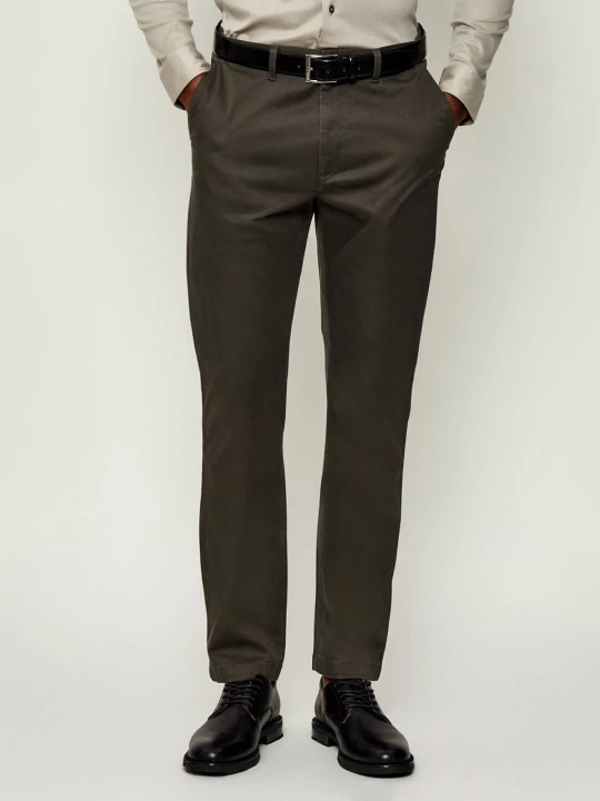 Zdjęcie produktu Calvin Klein Spodnie chino | Slim Fit | stretch oliwkowy