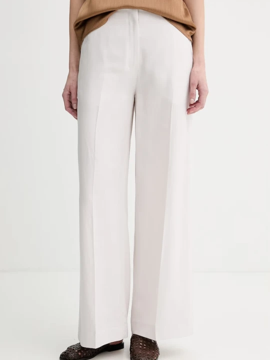 Zdjęcie produktu Calvin Klein spodnie damskie z lyocellem beżowy